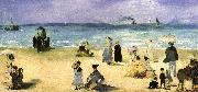 Edouard Manet On the Beach at Boulogne Norge oil painting reproduction